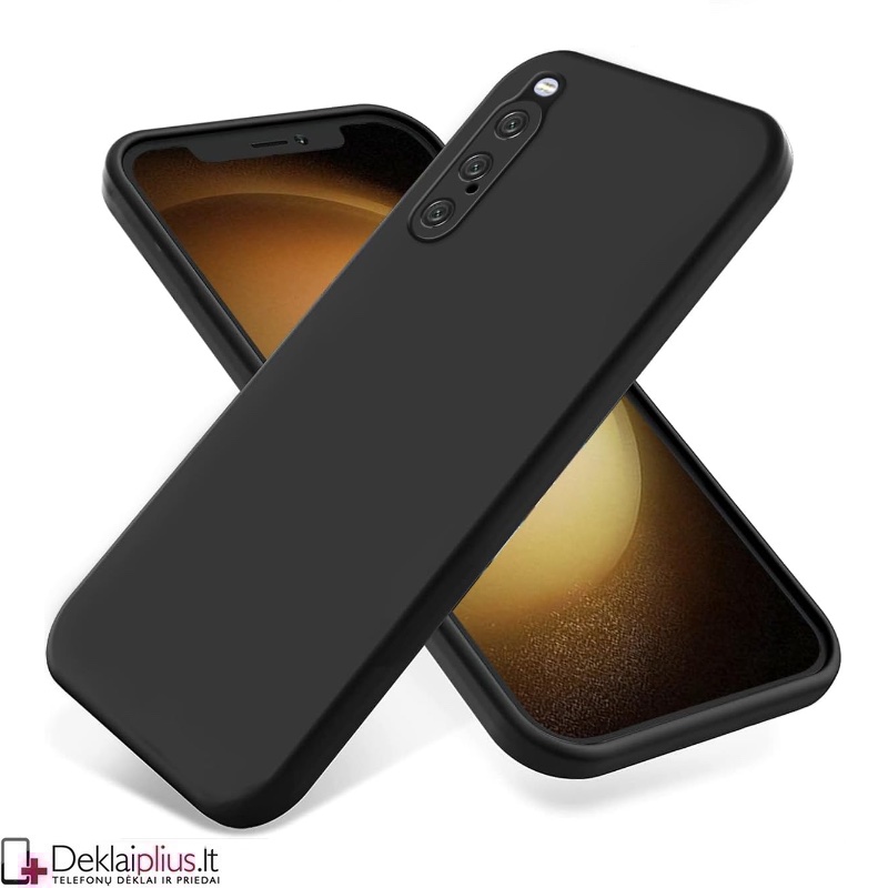 Liquid Air silikoninis juodas dėklas - su kameros apsauga (Sony Xperia 10 V) Liquid Air silikoninis juodas dėklas - su kameros apsauga (Sony Xperia 10 V)